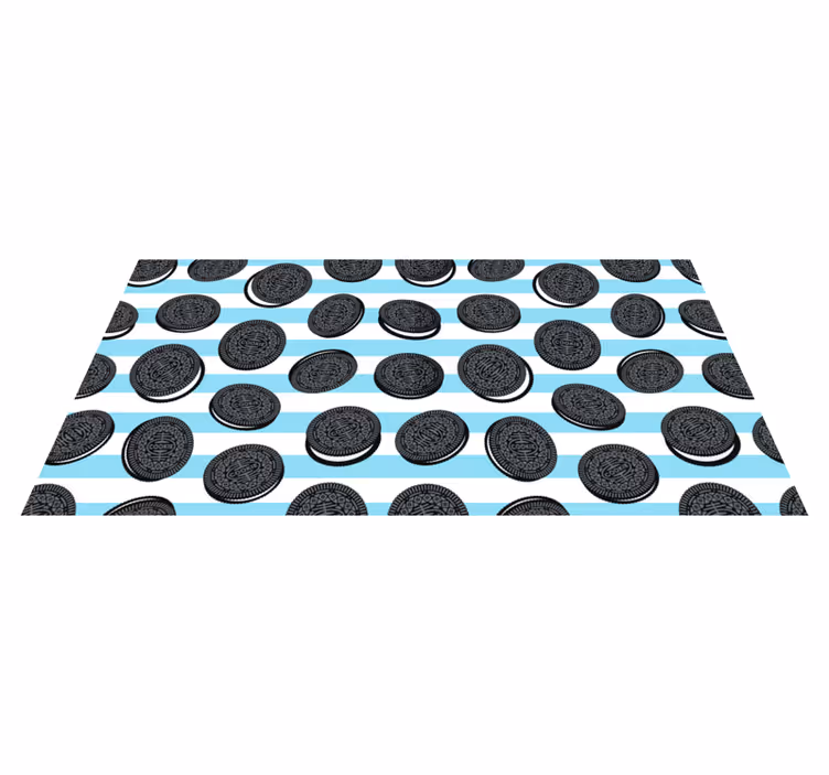 Oreo-kuvio vinyylimatto keittiöön - Tenstickers