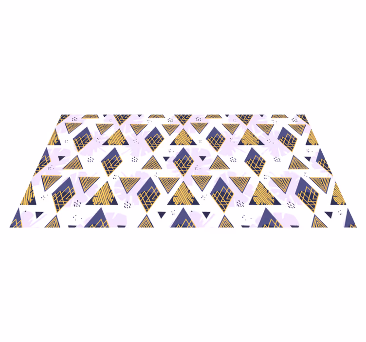 Kolmion muotoinen marmorikuvio geometrinen vinyylimatto - Tenstickers