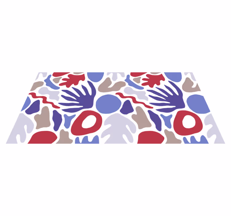 Värikäs yksityiskohtainen kuvio vinyylimatto keittiöön - Tenstickers
