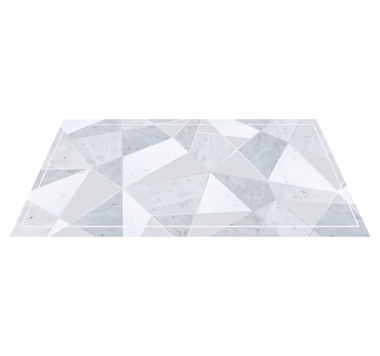 Geometrinen harmaa kuvio marmori vinyylimatto - Tenstickers