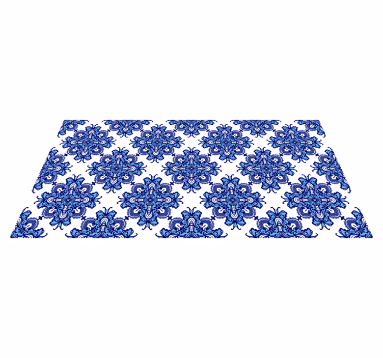 Monimutkainen sininen aihe mosaiikki vinyylimatto - Tenstickers