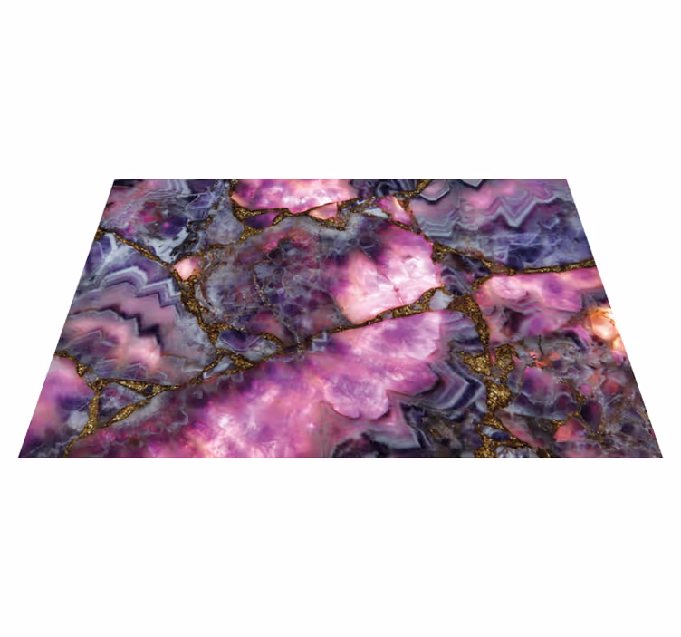 Violettien suonien muotoilu marmori vinyylimatto - Tenstickers