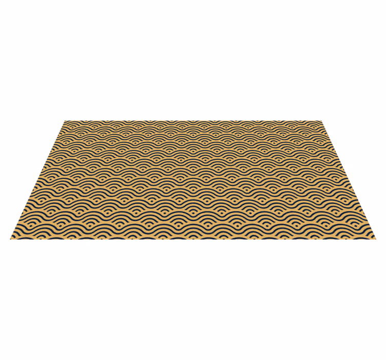 Aaltoileva kuviollinen ilme geometrinen vinyylimatto - Tenstickers