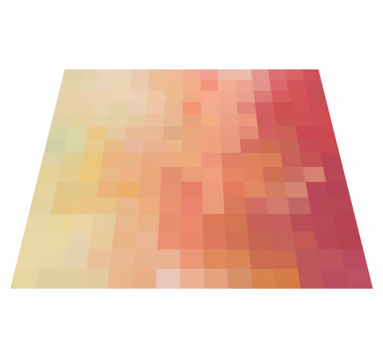 Punainen lohko kaltevuuskuvio geometrinen vinyylimatto - Tenstickers