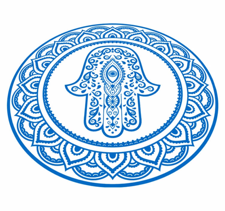 Fatiman pyöreä käsi mandala vinyylimatto - Tenstickers