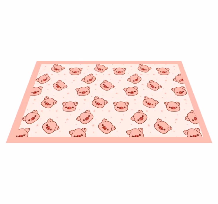 Sarjakuva sian kasvot eläin vinyylimatto - Tenstickers