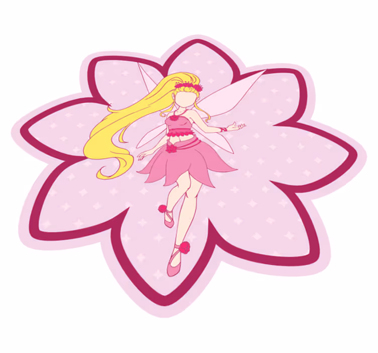 Keijun kukkakuvio lastenhuone vinyylimatto - Tenstickers