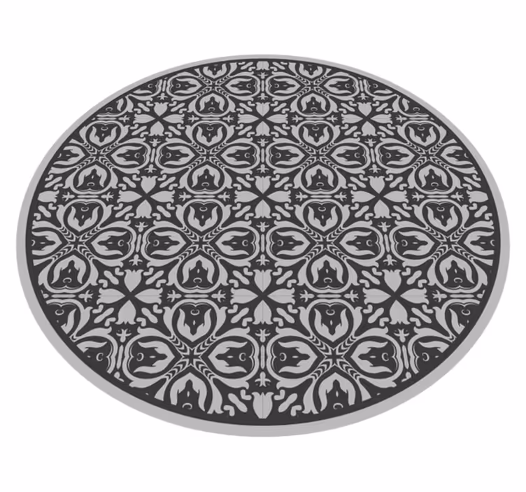 Geometriset kukka-aiheet tekstuuri vinyylimatto - Tenstickers