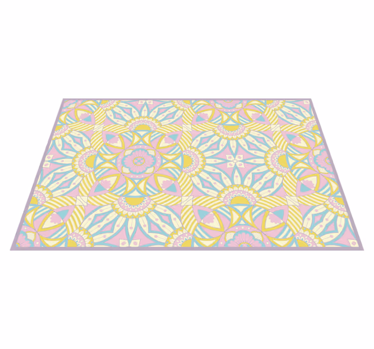 Monimutkaiset geometriset järjestelyt mandala vinyylimatto - Tenstickers