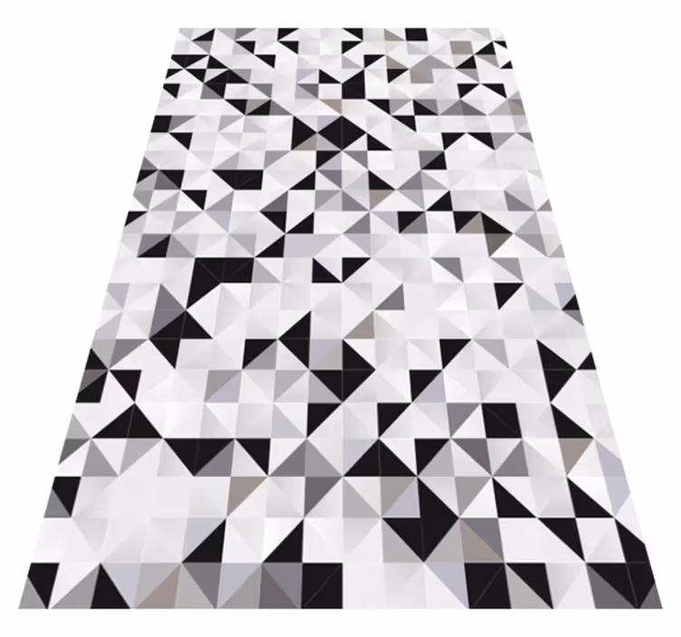 Kolmionmuotoinen kontrastikuvio geometrinen vinyylimatto - Tenstickers
