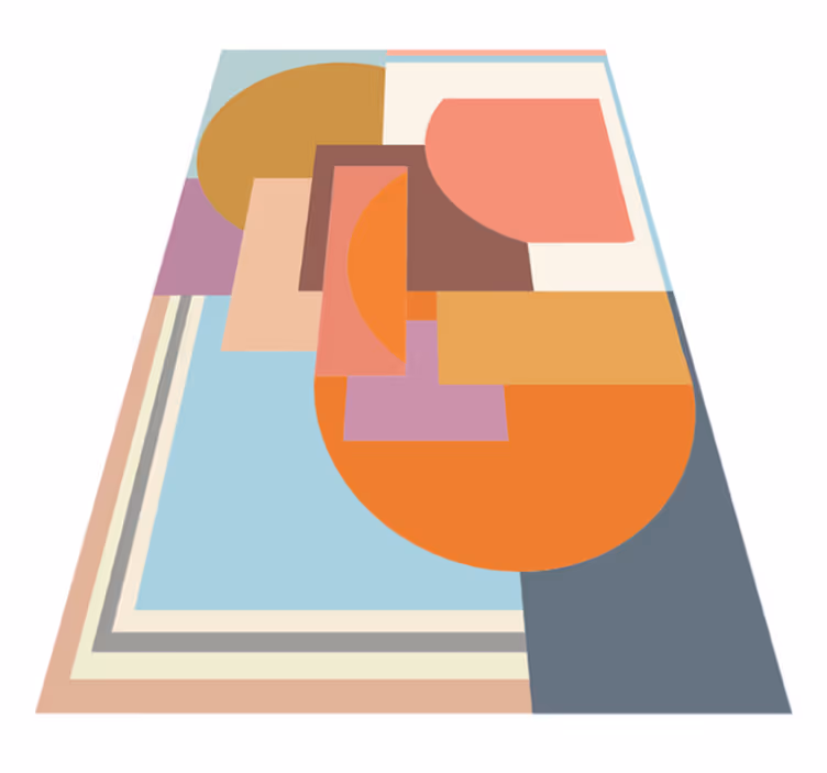 Silmiinpistävät muodot geometrinen vinyylimatto - Tenstickers