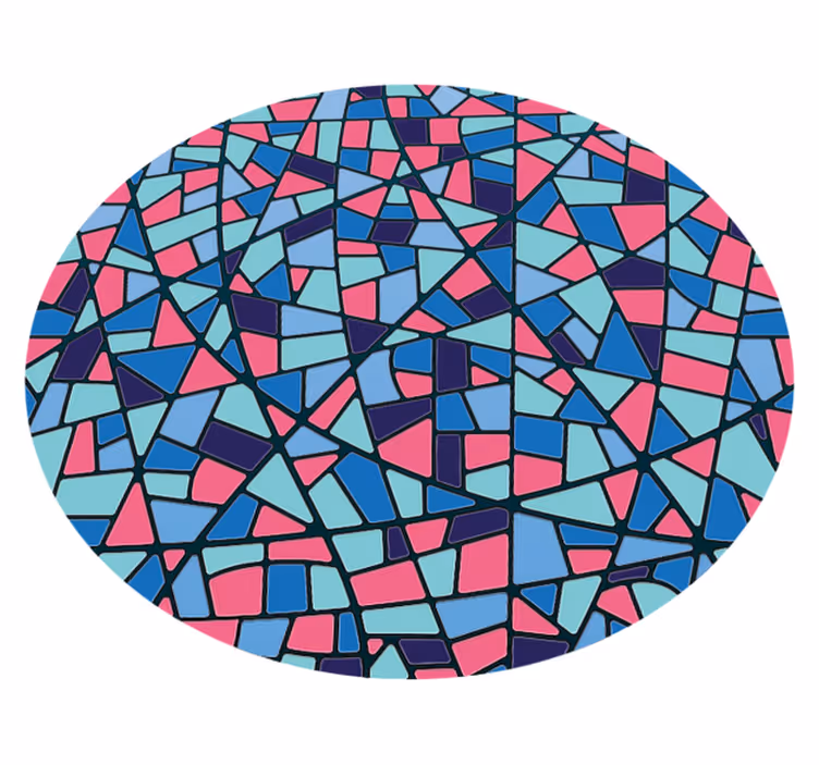 Värikäs geometrinen järjestely mosaiikki vinyylimatto - Tenstickers