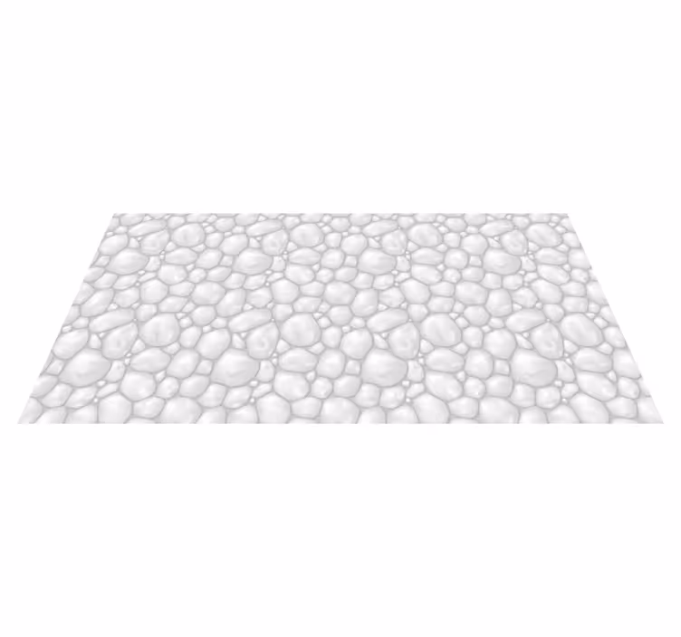 Valkoiset kivet mosaiikki vinyylimatto mosaiikki - Tenstickers