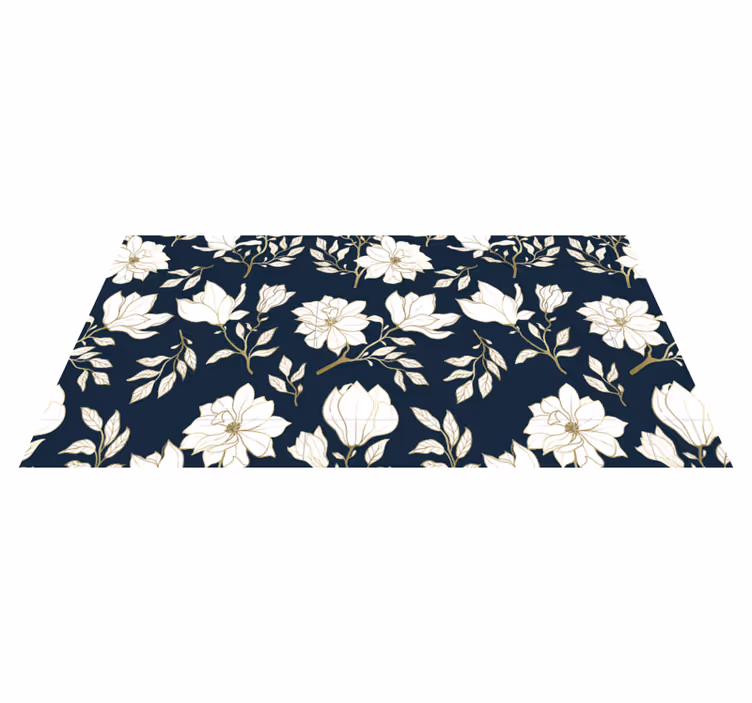 Elegantit magnolian kukat olohuoneen vinyylimatto - Tenstickers