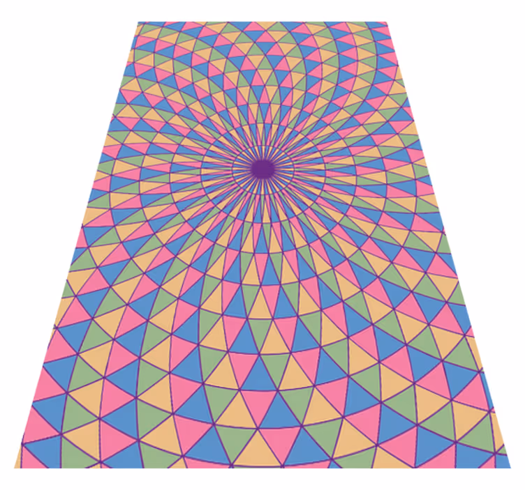 Värikkäitä kolmiopyörteitä geometrinen vinyylimatto - Tenstickers