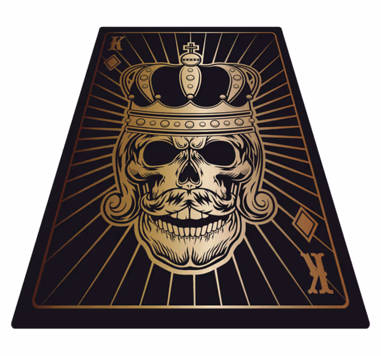 Pääkallon kruunun motiivi Halloween vinyylimatto - Tenstickers