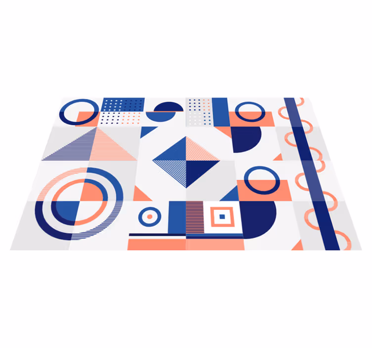 Modernit muodot geometrinen vinyylimatto - Tenstickers