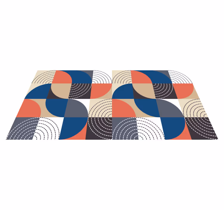 Abstrakti moderni muotoilu geometrinen vinyylimatto - Tenstickers