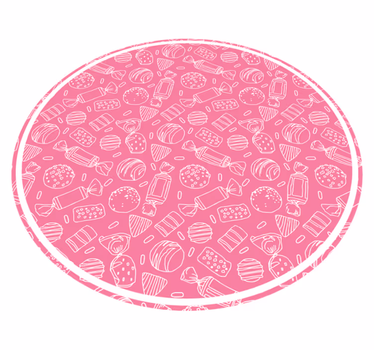 Cadny pinkki kuvio vinyylimatto - Tenstickers