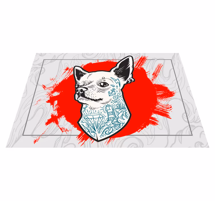 Chihuahua-koiran muotokuva eläin vinyylimatto - Tenstickers