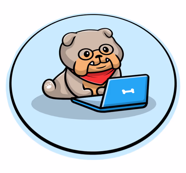 Pentu tietokoneen kanssa eläin vinyylimatto - Tenstickers
