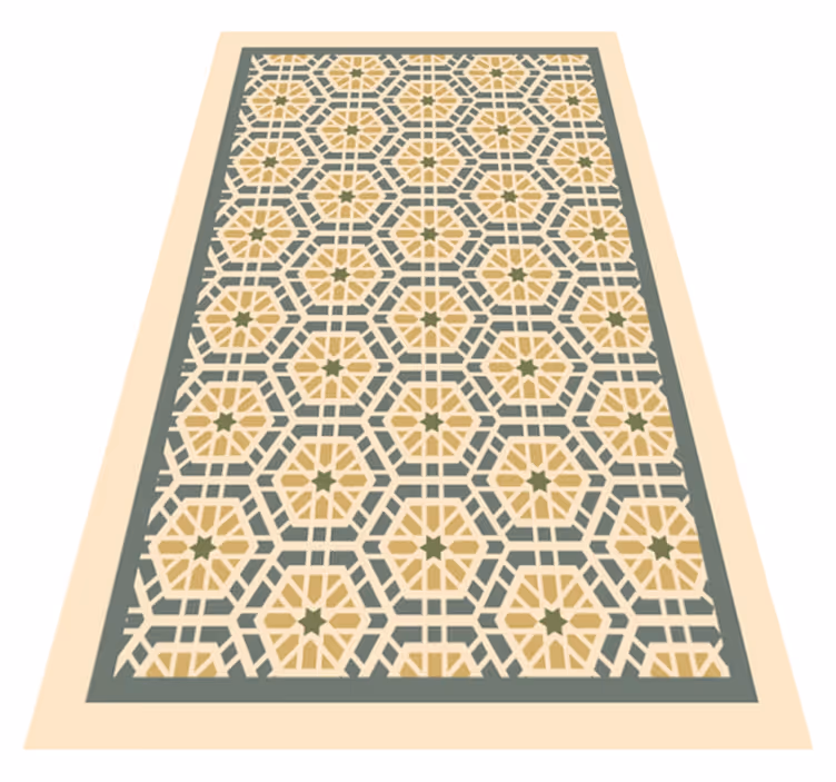 Geometrisesti kuvioitu taide makuuhuoneen vinyylimatolle - Tenstickers