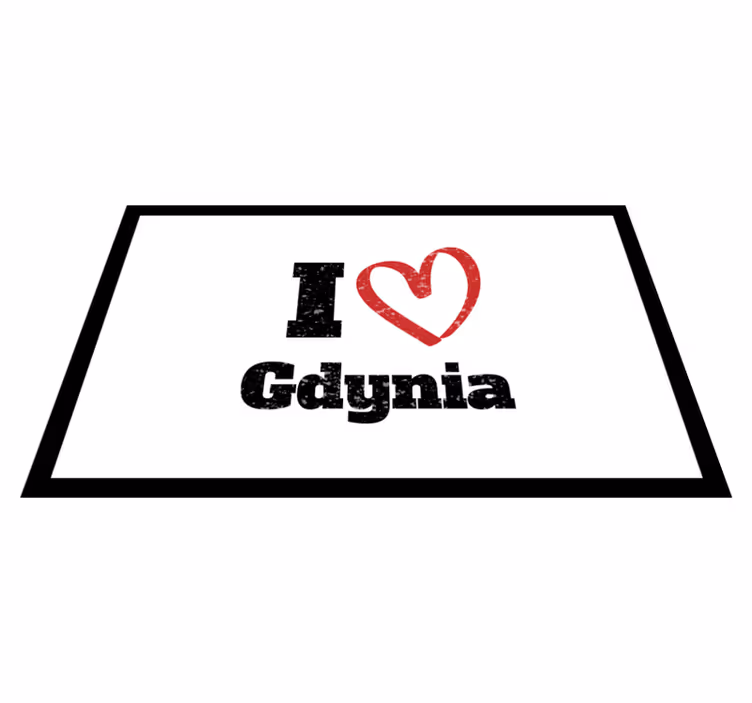 Rakastan gdyniaa lauseke vinyylimatto - Tenstickers