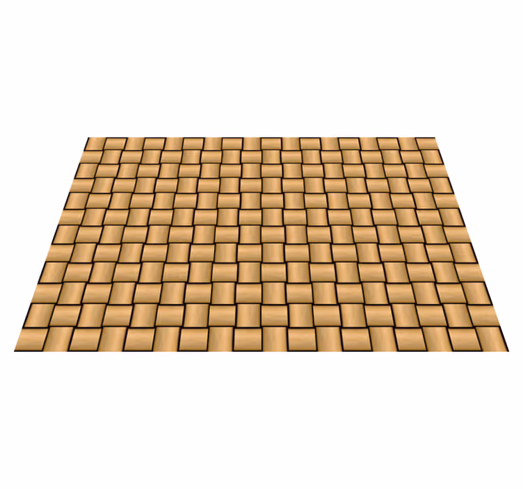 Puiset lankut pyöreä muoto 3d rakenne puu aiheinen vinyylimatto - Tenstickers