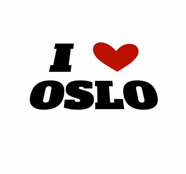 Rakastan osloa lauseke vinyylimatto - Tenstickers