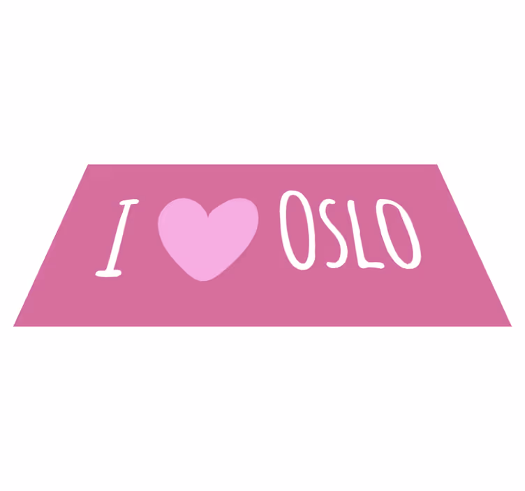 Rakastan oslon pinkkiä designia lauseke vinyylimatto - Tenstickers