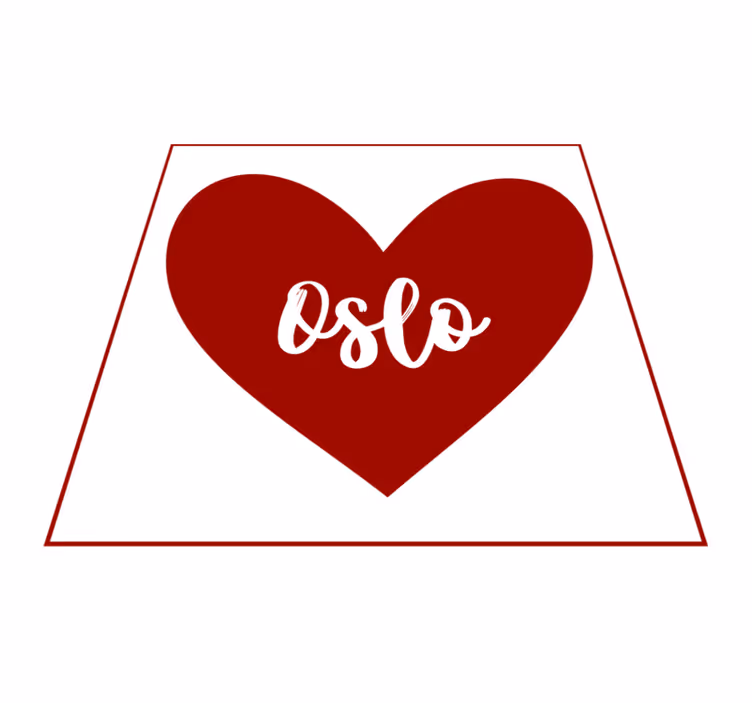 Sydän oslo lauseke vinyylimatto - Tenstickers