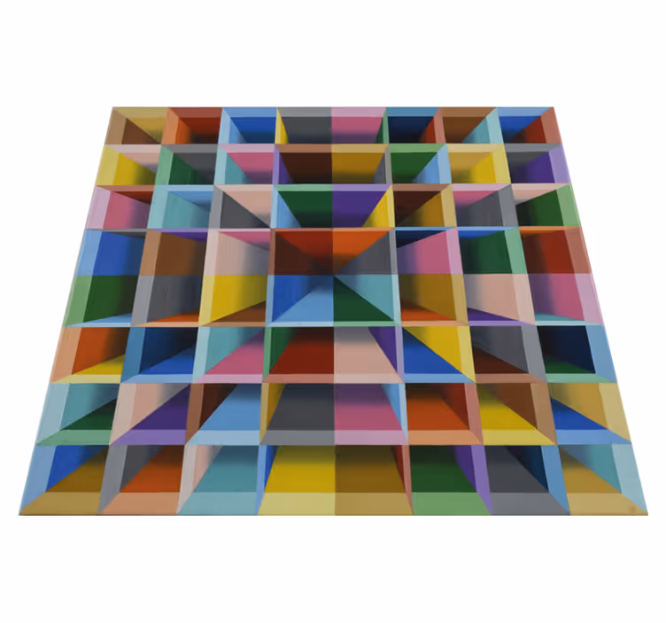 Vilkas geometria olohuoneen vinyylimatto - Tenstickers