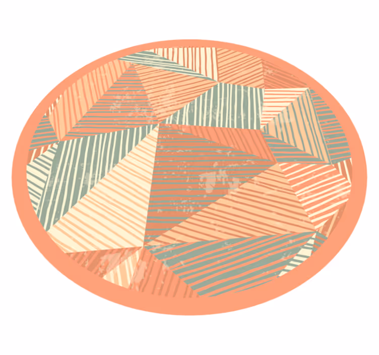 Kolmiot värileikki geometrinen vinyylimatto - Tenstickers