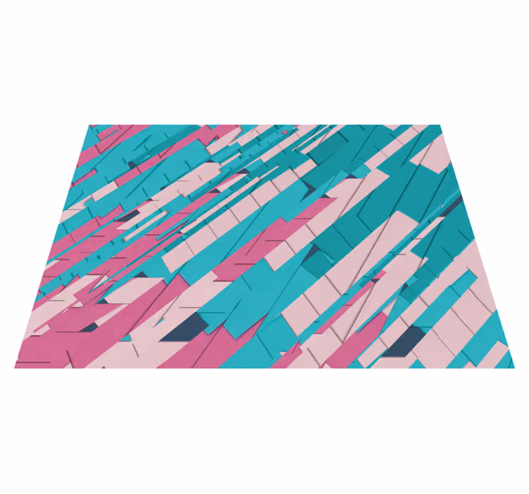 Abstrakti kulmikas kuvio geometrinen vinyylimatto - Tenstickers