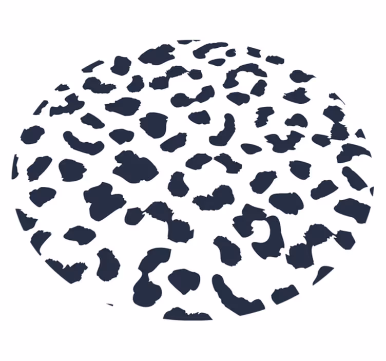 Pyöreä leopardin tarra vinyylimatto eläinpainatus - Tenstickers