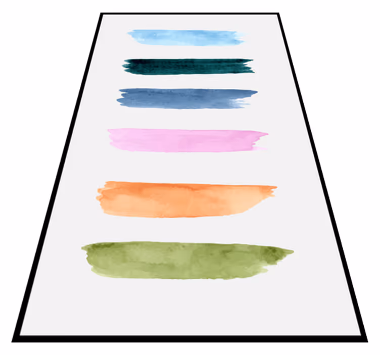Vesiväriraidat minimalistinen vinyylimatto - Tenstickers