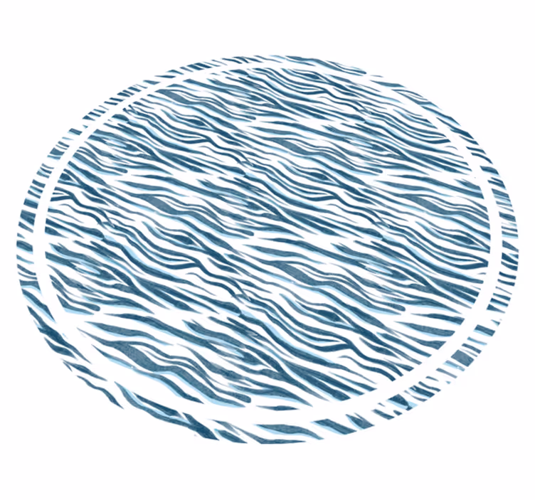 Tyylikäs seepra-aalto eläin vinyylimatto - Tenstickers