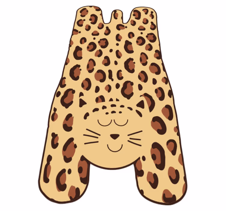 Onnellinen leopardi eläin vinyylimatto - Tenstickers