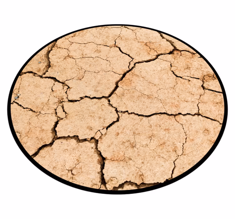 Säröillä olevan maan kuvio vinyylimatto - Tenstickers