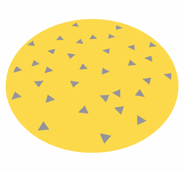 Keltainen kolmio kuvio vinyylimatto - Tenstickers