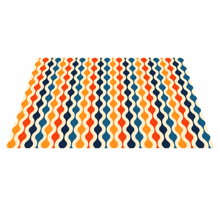 70-luvun aalto vinyylimatto retro - Tenstickers