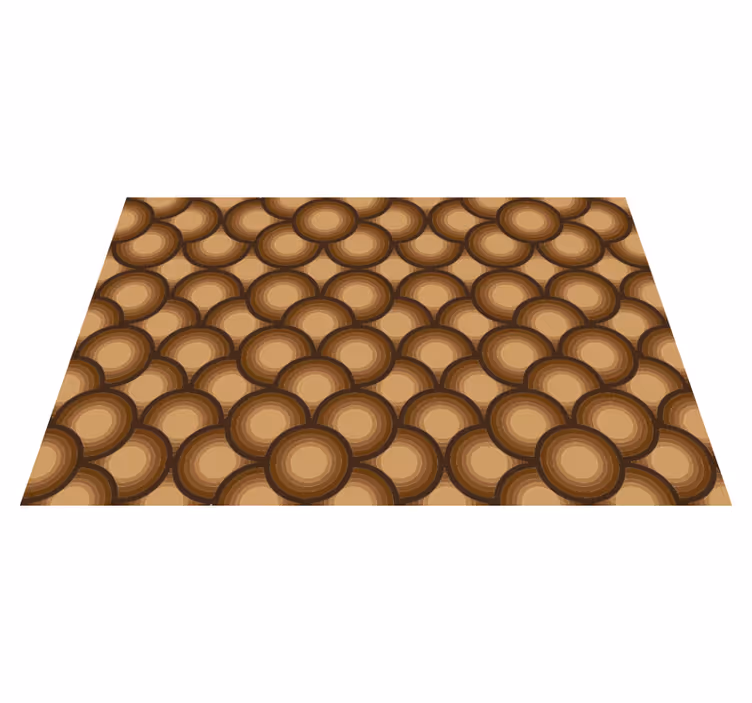 Ruskeat auringot vintage vinyylimatto - Tenstickers