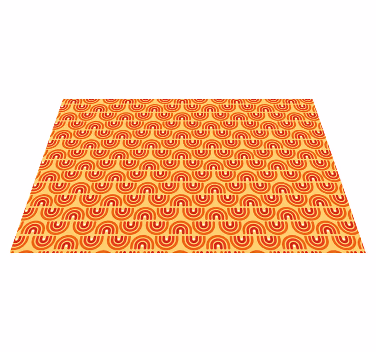 Värikäs aaltokuvio geometrinen vinyylimatto - Tenstickers