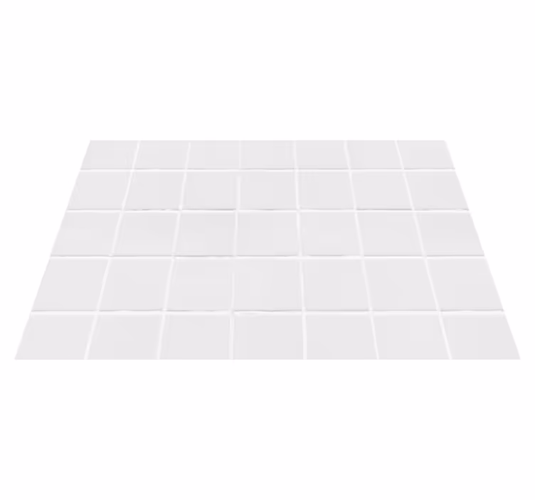 Valkoinen ruudukko kylpyhuoneen vinyylimatto - Tenstickers