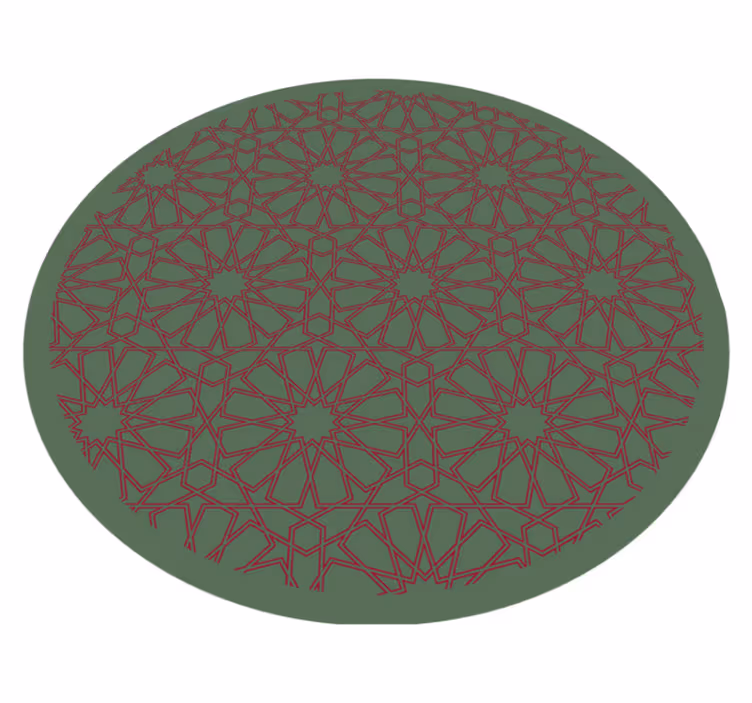 Monimutkainen geometrinen muotoilu mosaiikki vinyylimatto - Tenstickers