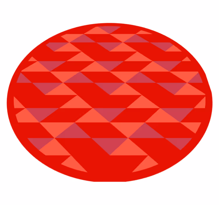 Punainen kolmio kuvio geometrinen vinyylimatto - Tenstickers