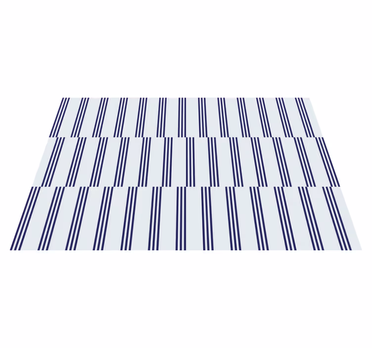 Navy raidallinen olohuoneen vinyylimatto - Tenstickers