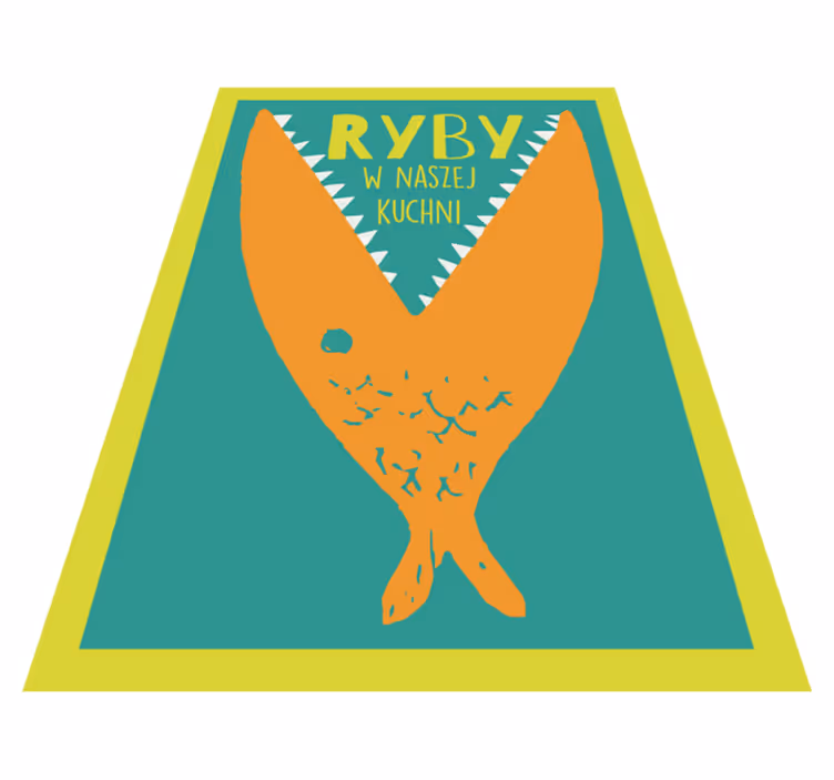 Vintage kala keittiö vinyyli matto vinyylimatto keittiöön - Tenstickers