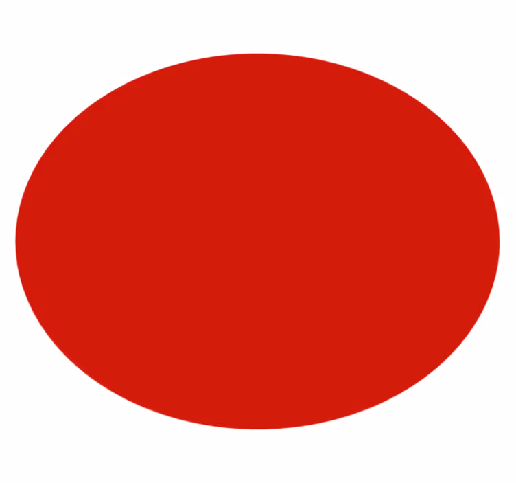 Kiinteä punainen ympyrä pyöreä vinyylimatto - Tenstickers