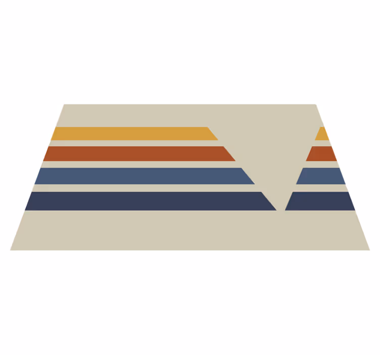 Chevron-raitakuvio geometrinen vinyylimatto - Tenstickers